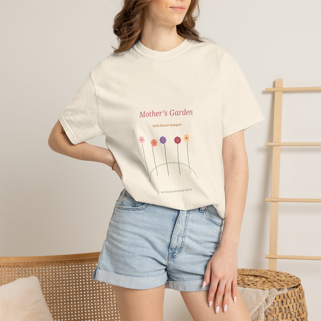 Mother's Garden Birth Flower Bouquet Tee | Floral Mom Shirt